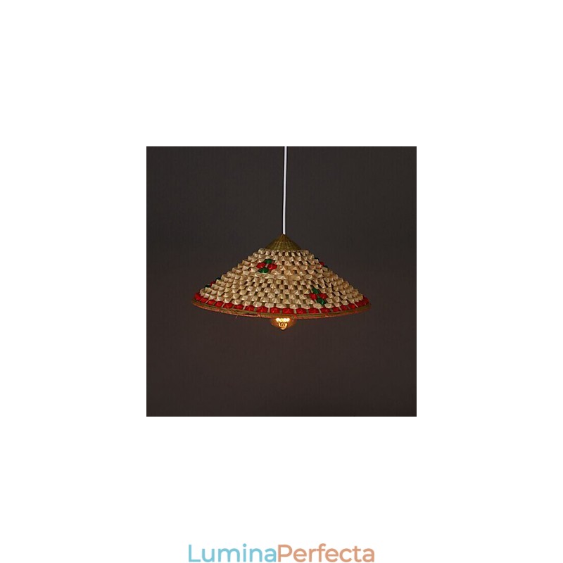 Cafea Bamboo Palarie Hat Candelabru Lampa