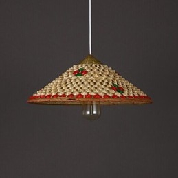 Cafea Bamboo Palarie Hat Candelabru Lampa