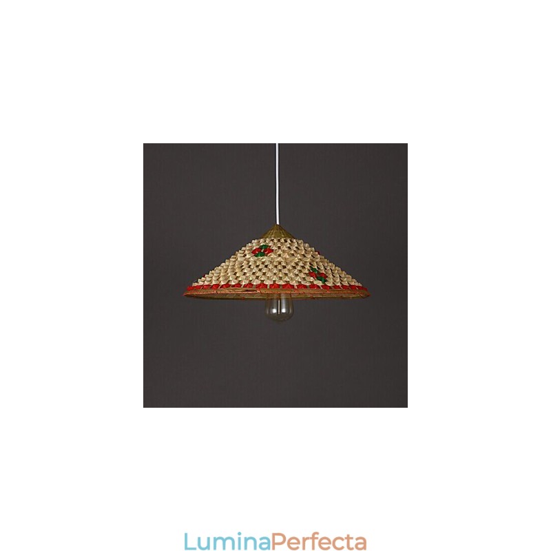 Cafea Bamboo Palarie Hat Candelabru Lampa