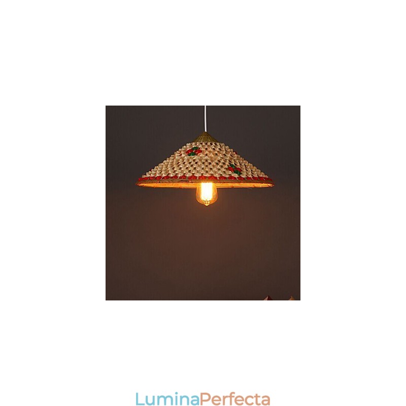 Cafea Bamboo Palarie Hat Candelabru Lampa