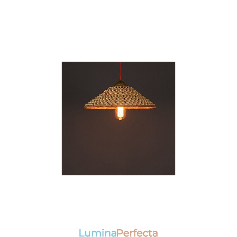 Candelabru din bambus din paie de la fermă Vintage Candelabru Candelabru