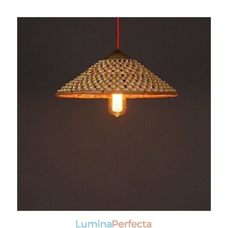 Candelabru din bambus din paie de la fermă Vintage Candelabru Candelabru