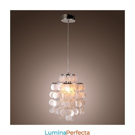 Lampă suspendată cromată în stil mini modern și contemporan Lampă suspendată cromată în stil mini modern și contemporan
