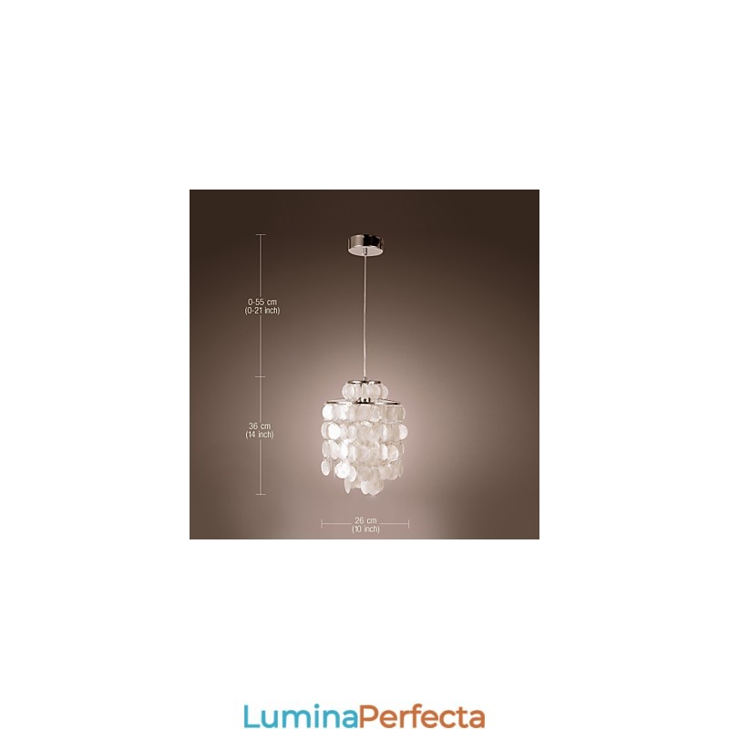 Lampă suspendată cromată în stil mini modern și contemporan
