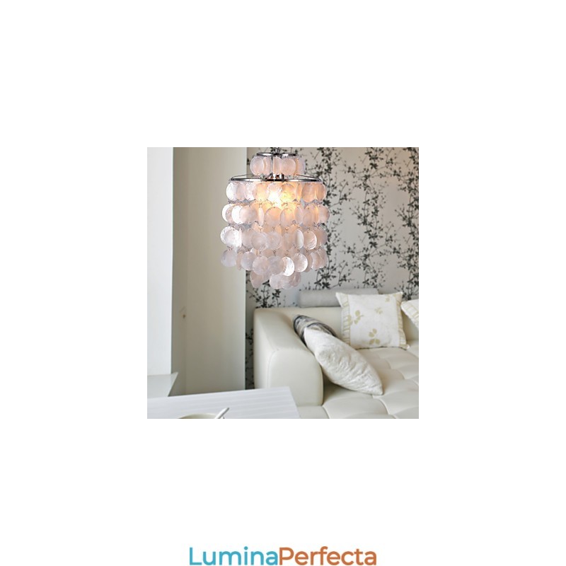 Lampă suspendată cromată în stil mini modern și contemporan