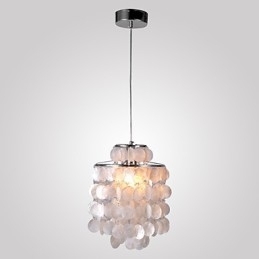 Lampă suspendată cromată în stil mini modern și contemporan