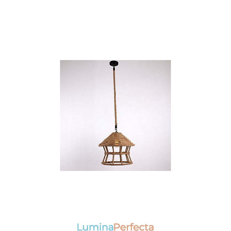 Lampă suspendată Rope 1 Lumină Contemporary Country