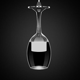 Lampă suspendată modernă, din metal cromat