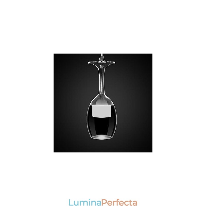Lampă suspendată modernă, din metal cromat