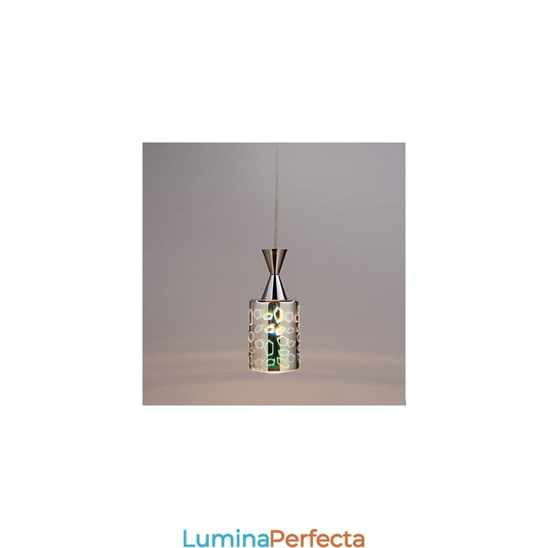 Lampă cu pandantiv cromat cu gravură laser de vis L