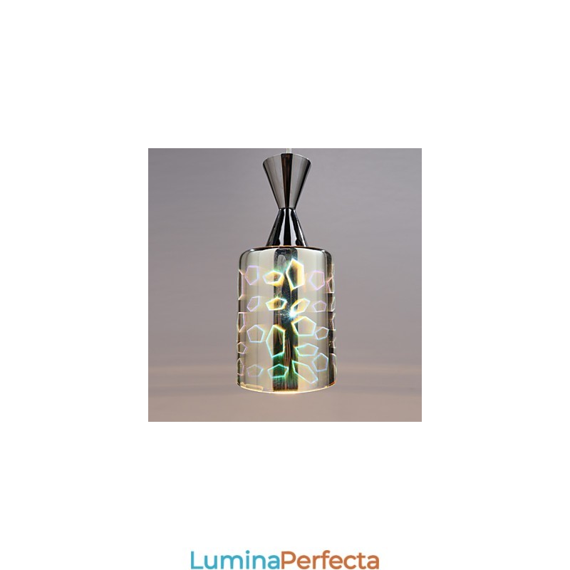 Lampă cu pandantiv cromat cu gravură laser de vis L