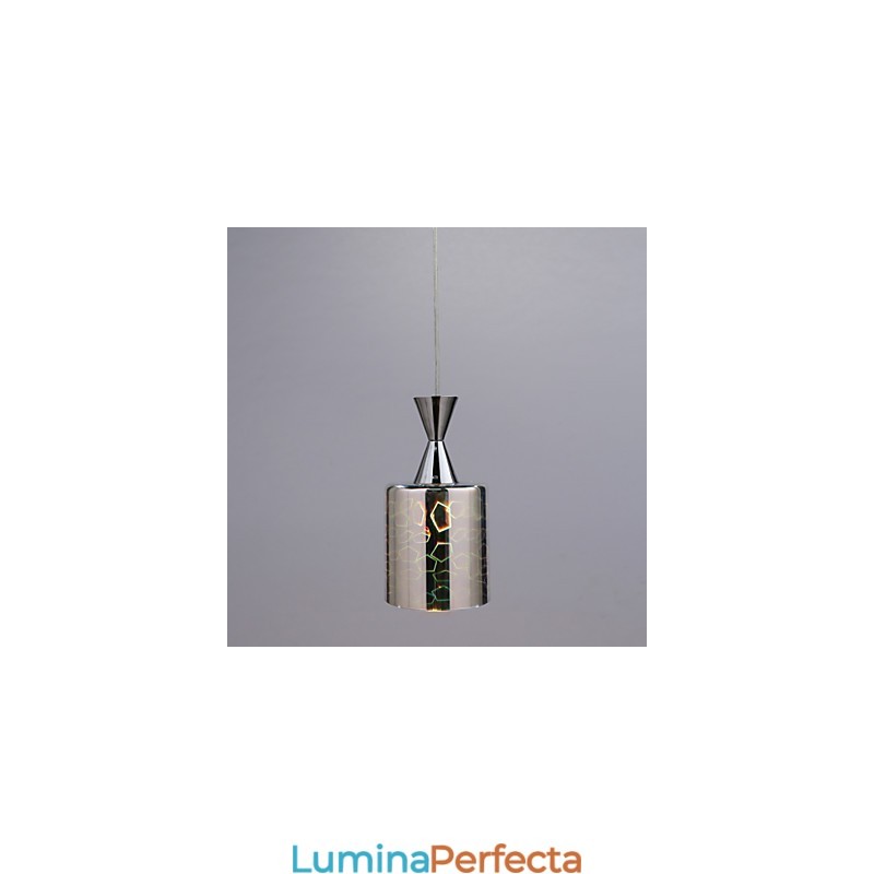 Lampă cu pandantiv cromat cu gravură laser de vis L