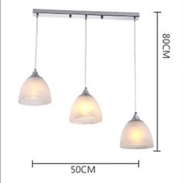 Lampă suspendată modernă cu canopy alungit cu trei lumini