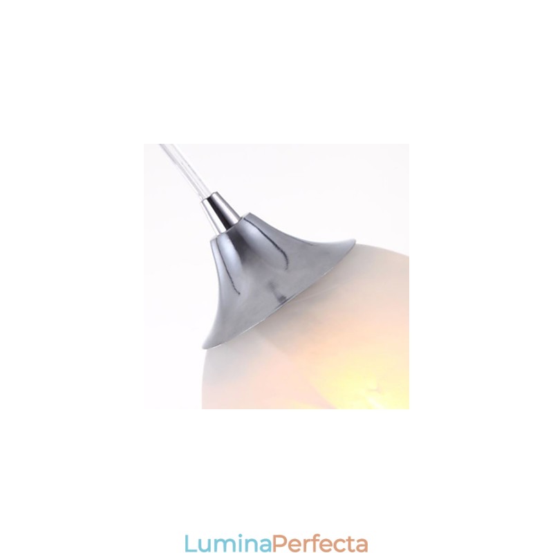 Lampă suspendată modernă cu canopy alungit cu trei lumini