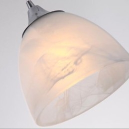 Lampă suspendată modernă cu canopy alungit cu trei lumini