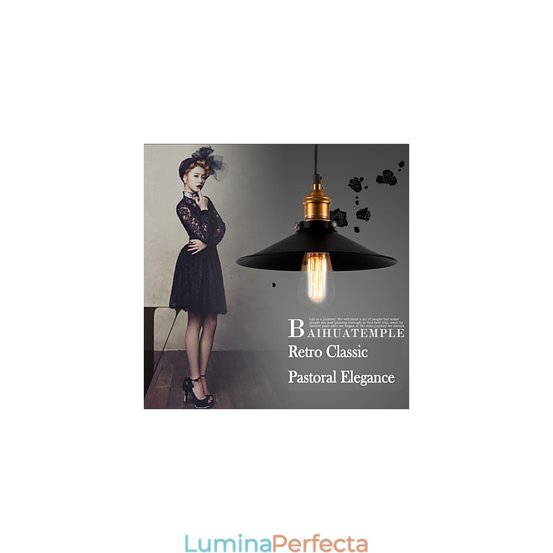 Lampă suspendată în stil european, retro, clasică, metal, droplight, oferă diametrul becului