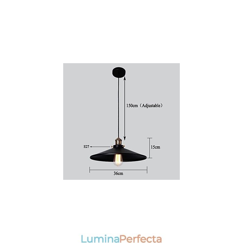 Lampă suspendată în stil european, retro, clasică, metal, droplight, oferă diametrul becului
