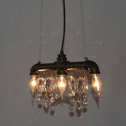 Pandantiv creativ cu 3 lumini în stil nord-american, cu design de țeavă