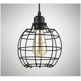 Lampă suspendată Edison Candelabru cușcă de sârmă Abajur de tavan suspendat