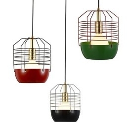 Lampă suspendată Mini artistică din pânză de păianjen, 1 lumină, finisaj modern simplitate, negru, alb, verde, roșu, oțel carbon