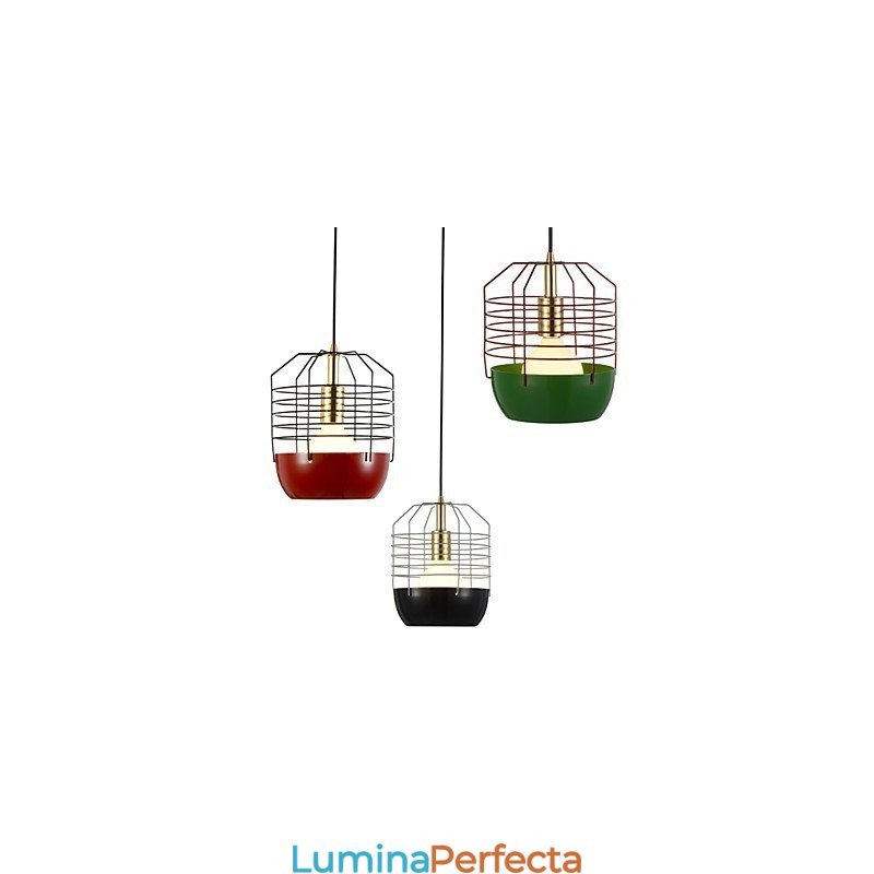 Lampă suspendată Mini artistică din pânză de păianjen, 1 lumină, finisaj modern simplitate, negru, alb, verde, roșu, oțel carbon