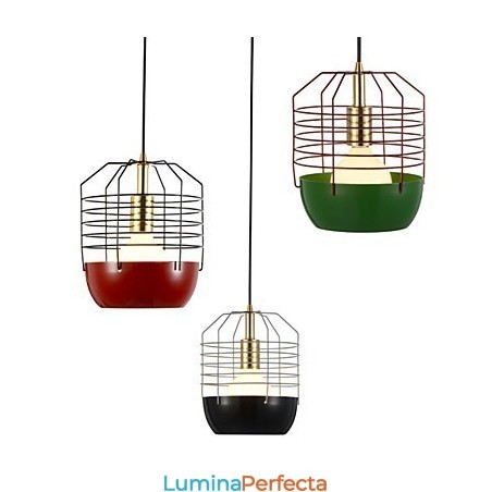 Lampă suspendată Mini artistică din pânză de păianjen, 1 lumină, finisaj modern simplitate, negru, alb, verde, roșu, oțel carbon