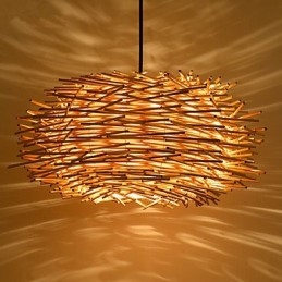 Candelabru Mini Style Lantern Lemn Bambus