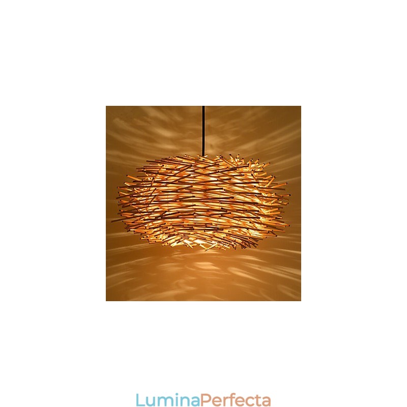 Candelabru Mini Style Lantern Lemn Bambus