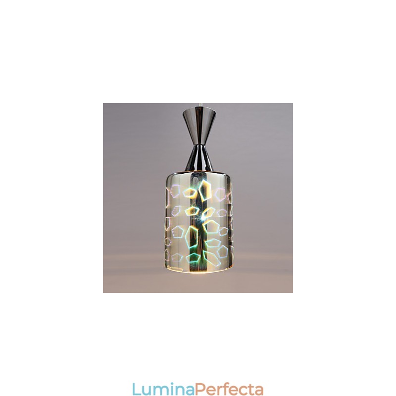 Lampă cu pandantiv cromat cu gravură laser de vis
