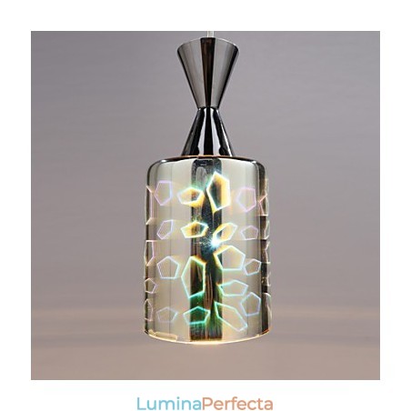 Lampă cu pandantiv cromat cu gravură laser de vis Lampă cu pandantiv cromat cu gravură laser de vis