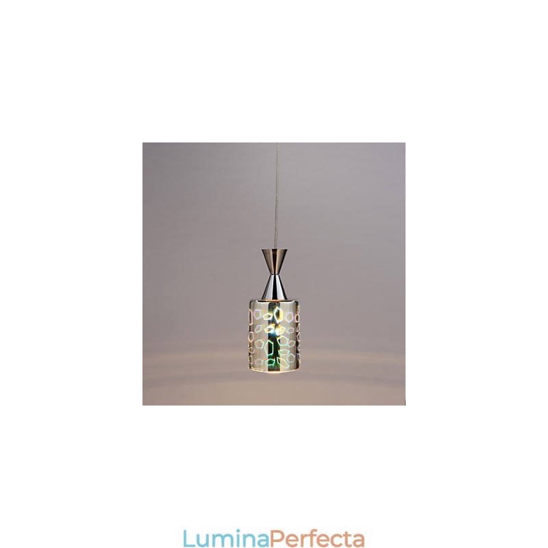 Lampă cu pandantiv cromat cu gravură laser de vis