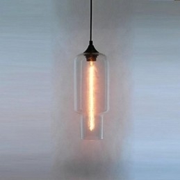 Lampă suspendată modernă din sticlă cu design maro Bubble