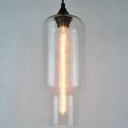 Lampă suspendată modernă din sticlă cu design maro Bubble
