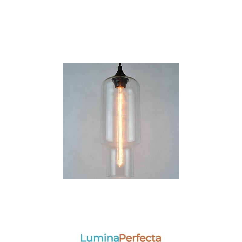 Lampă suspendată modernă din sticlă cu design maro Bubble