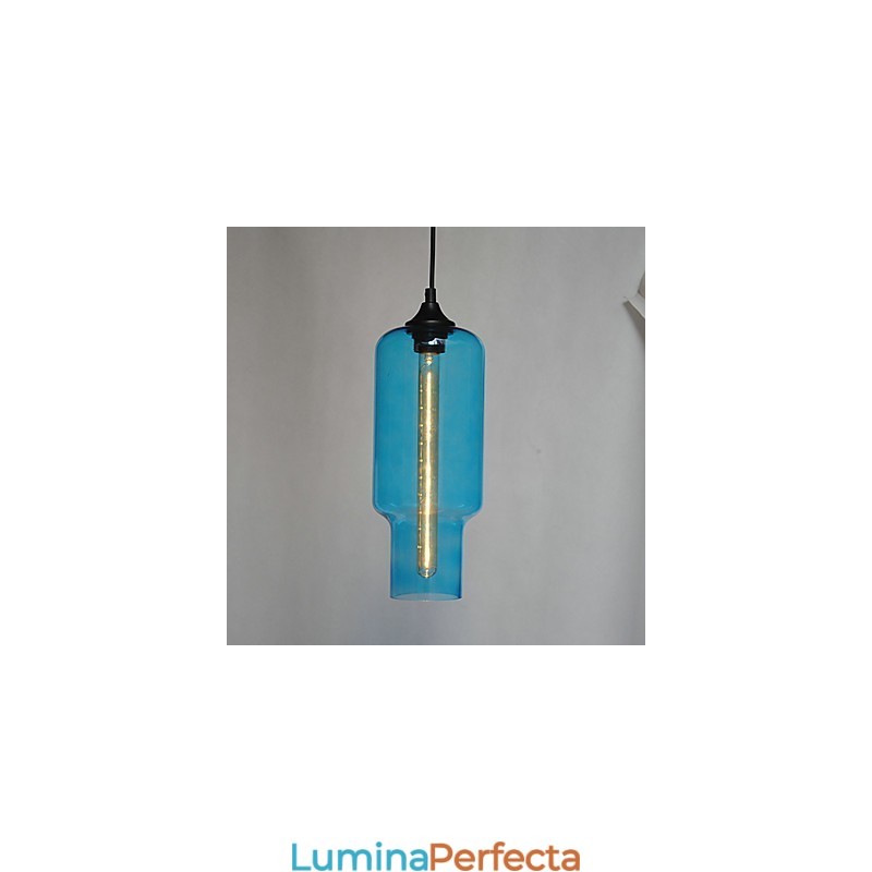 Lampă suspendată modernă din sticlă cu design maro Bubble