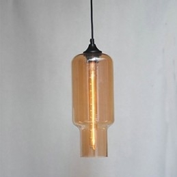 Lampă suspendată modernă din sticlă cu design maro Bubble