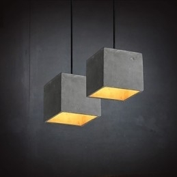 Lampă suspendată din ciment retro contemporană și contractată