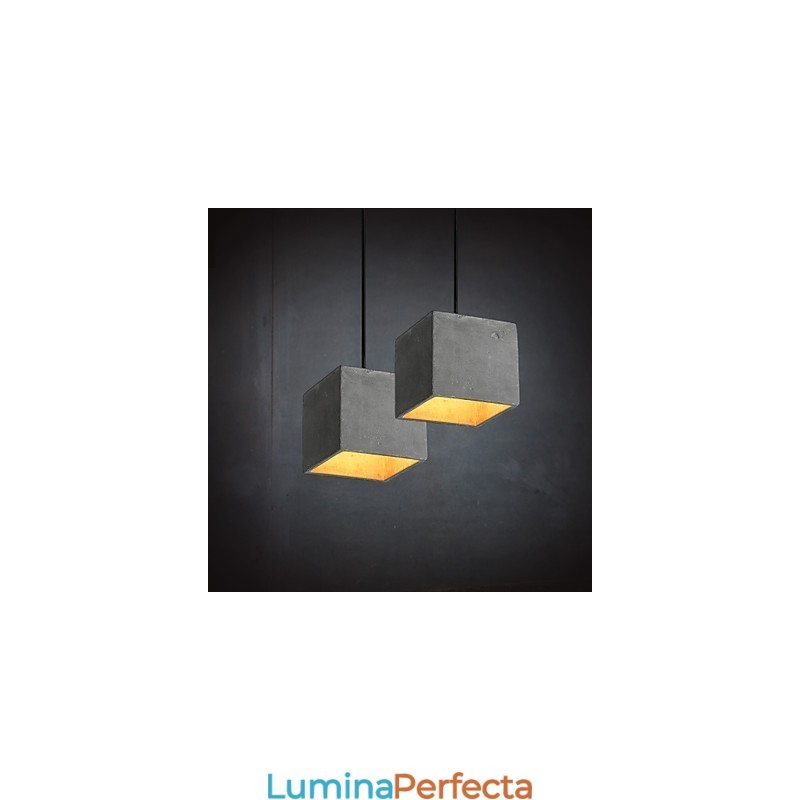 Lampă suspendată din ciment retro contemporană și contractată