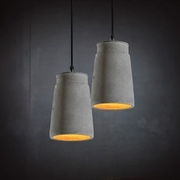 Lampă suspendată din ciment retro contemporană și contractată