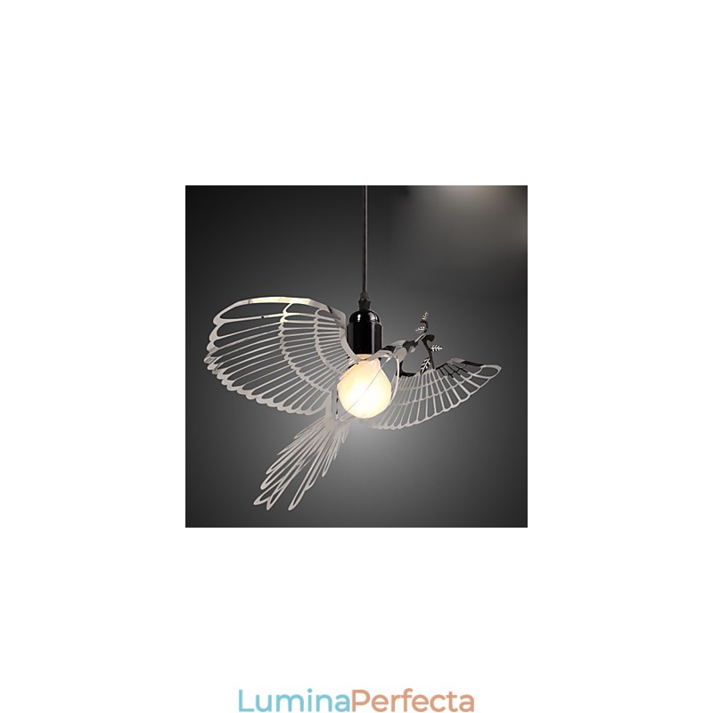 Decorație modernă creativă, din oțel inoxidabil, lampă cu lumină pentru păsări