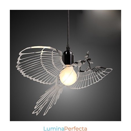 Decorație modernă creativă, din oțel inoxidabil, lampă cu lumină pentru păsări