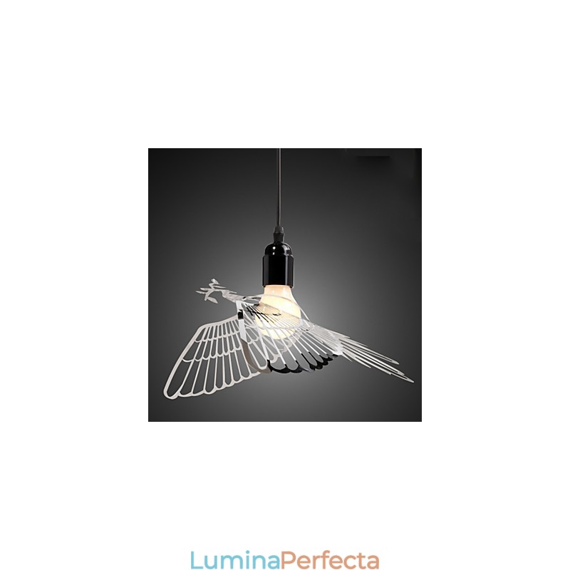 Decorație modernă creativă, din oțel inoxidabil, lampă cu lumină pentru păsări