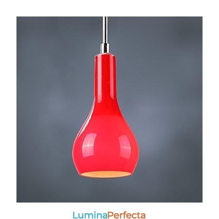 Lampă suspendată din metal cromat în stil mini modern și contemporan