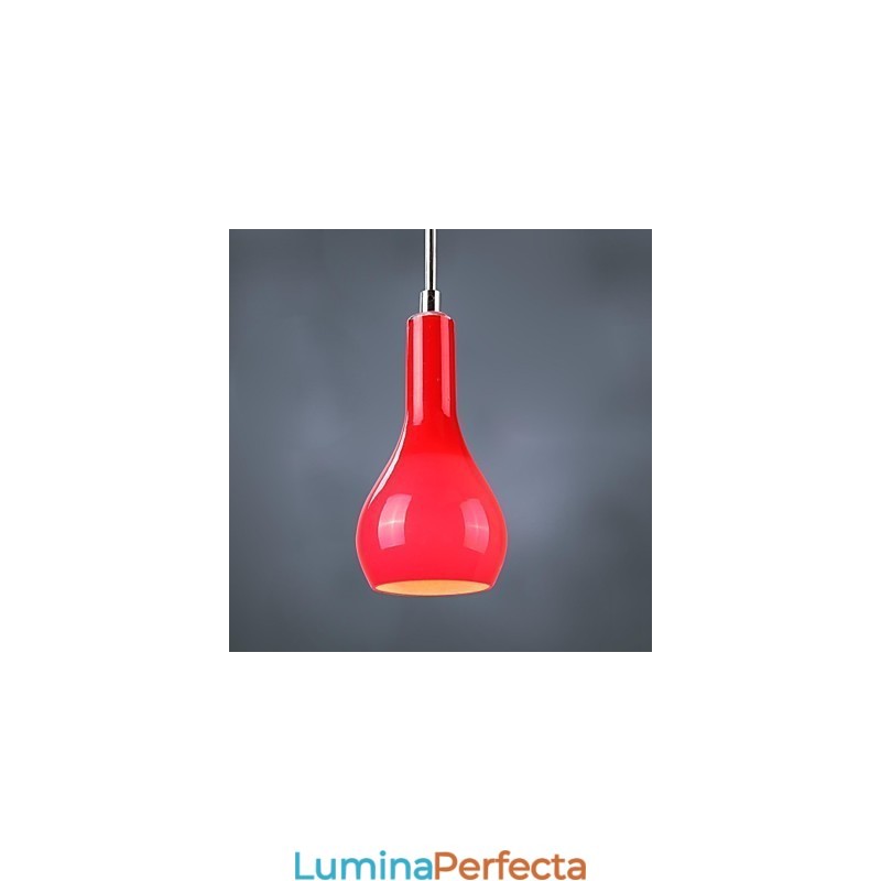 Lampă suspendată din metal cromat în stil mini modern și contemporan