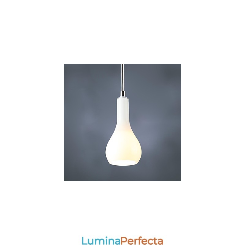 Lampă suspendată din metal cromat în stil mini modern și contemporan