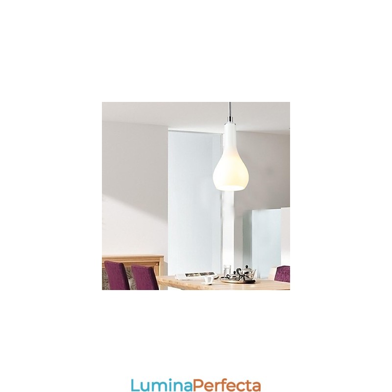 Lampă suspendată din metal cromat în stil mini modern și contemporan