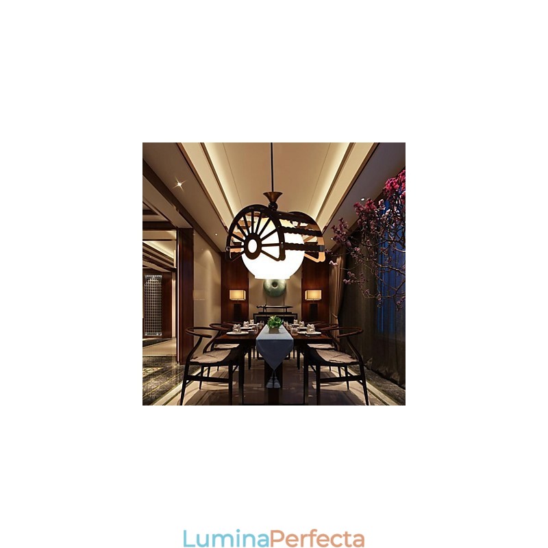 Stil retro modern al străvechilor pentru iluminat clasic de candelabru din lemn