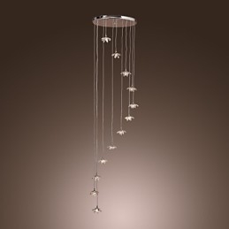 Lampă suspendată modernă, contemporană, în stil mini, din metal cromat