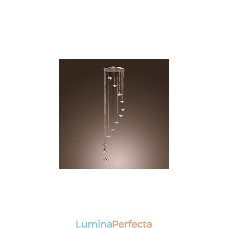 Lampă suspendată modernă, contemporană, în stil mini, din metal cromat
