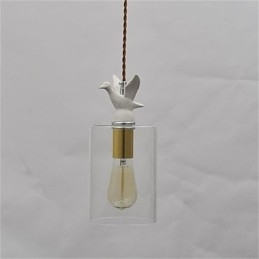 Candelabru din sticlă creativă cu abajur din sticlă